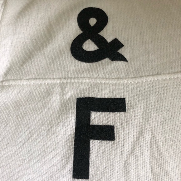 Abercrombie & Fitch New York Eighteen Ninety Two Half Zip Pullover L White Black - Picture 7 of 10